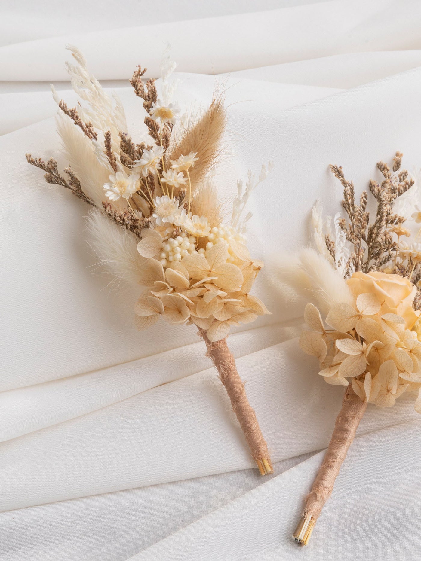 Beige Wedding Boutonniere