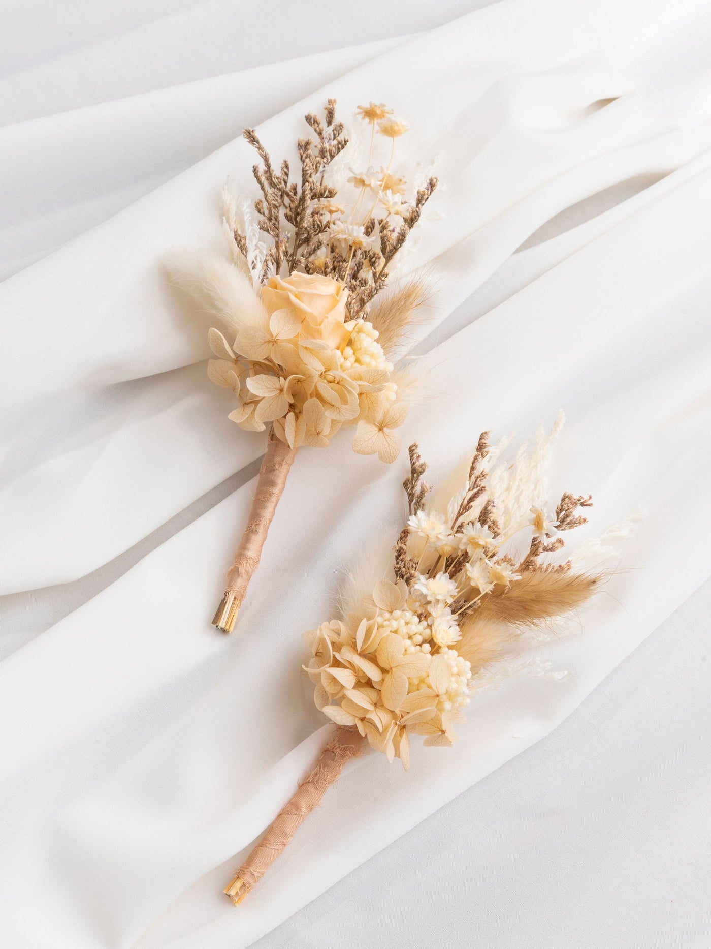 Beige Wedding Boutonniere