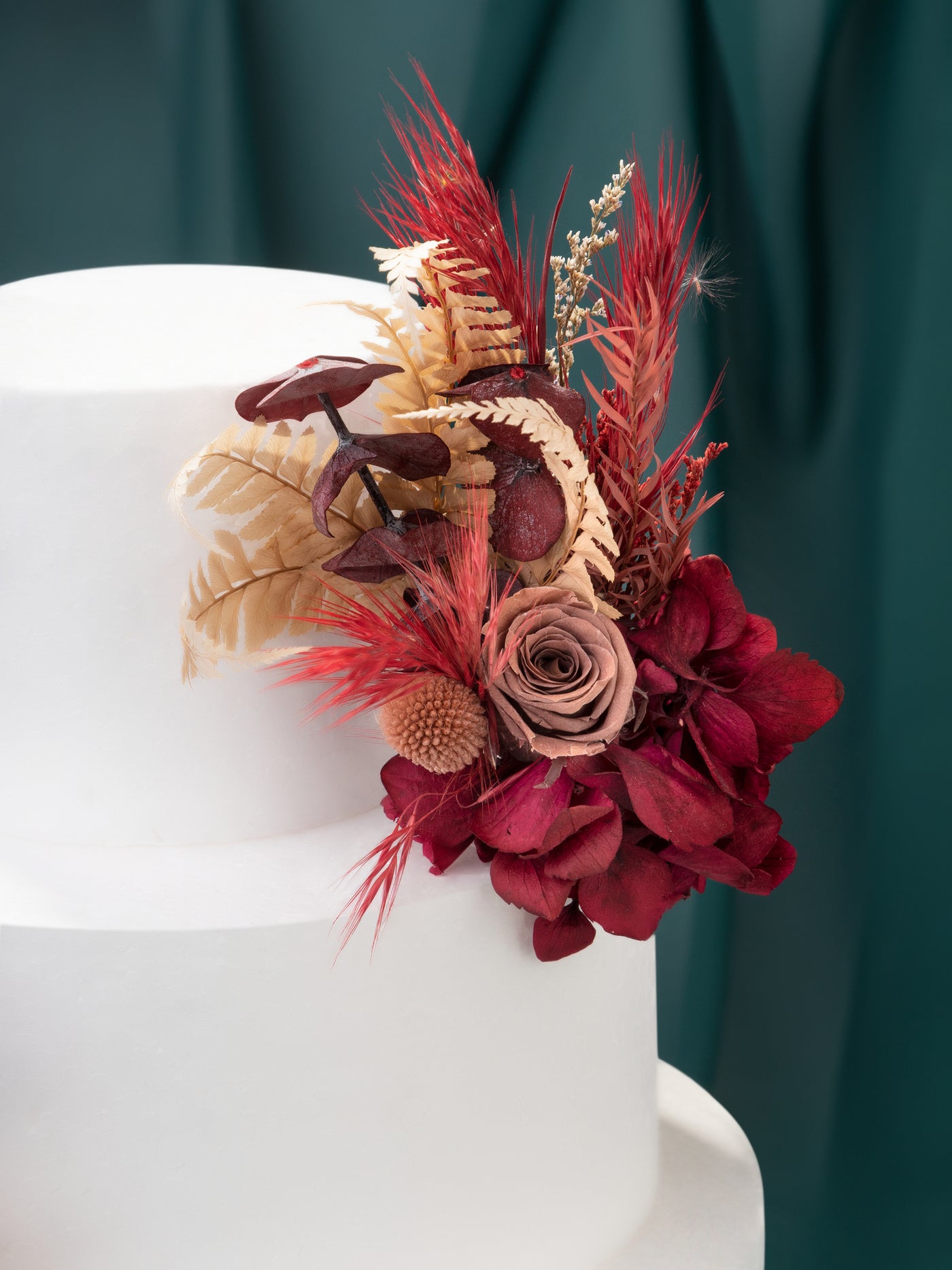 Cake Topper Burgundy With Dusty Rose For Your Special Day