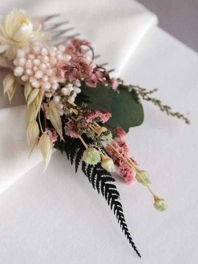 Greenery And Blush Peony Wedding Hair Comb