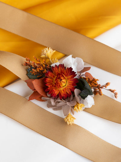 Terracotta And Greenery Bridal Wrist Corsage