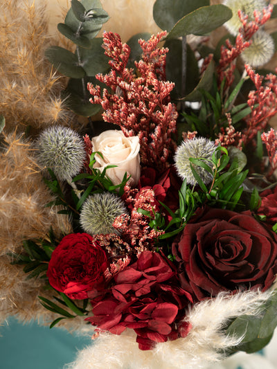 Marsalo Bridesmaid Bouquet With Greenery