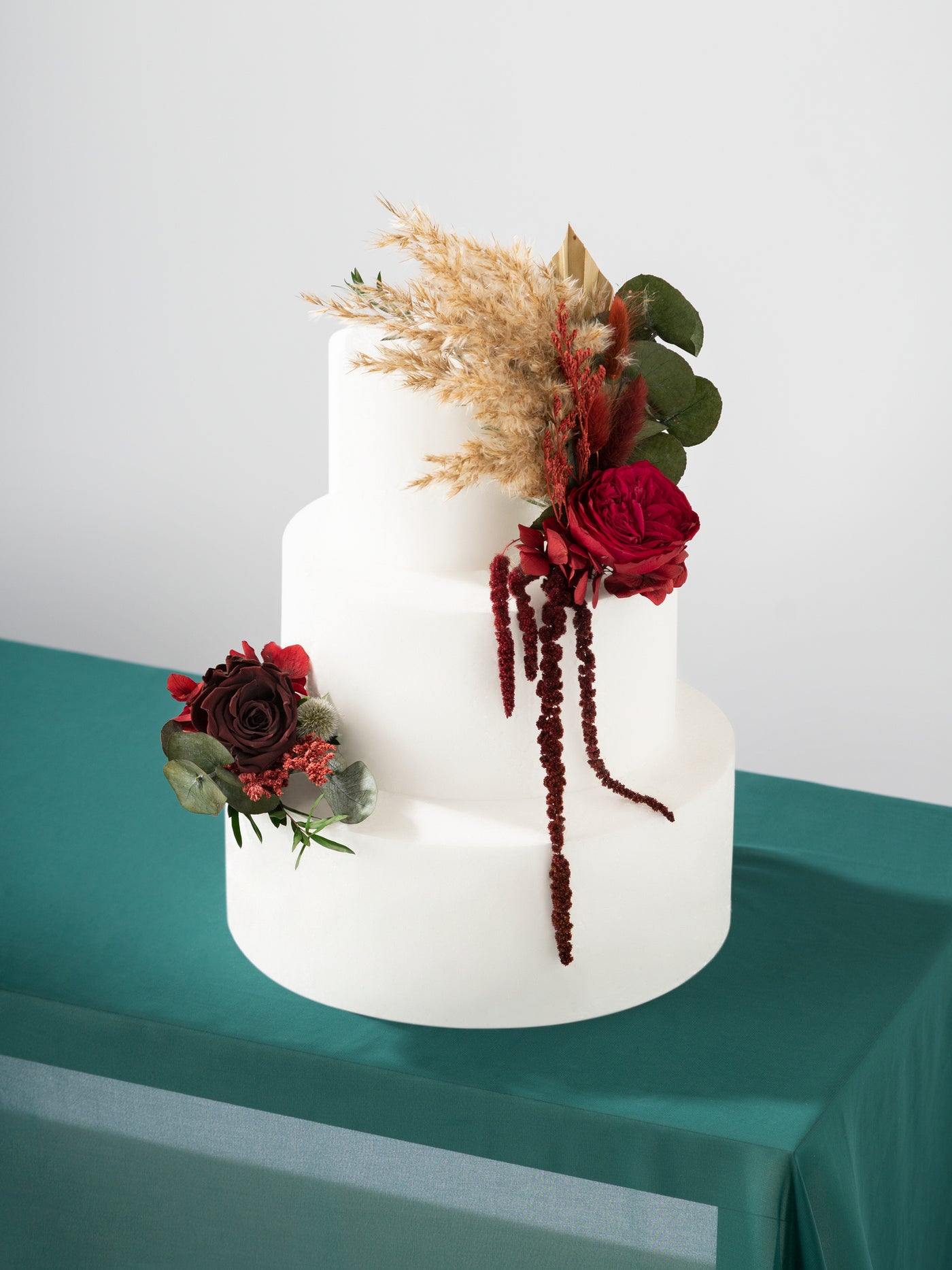 Marsalo Cake Topper With Greenery