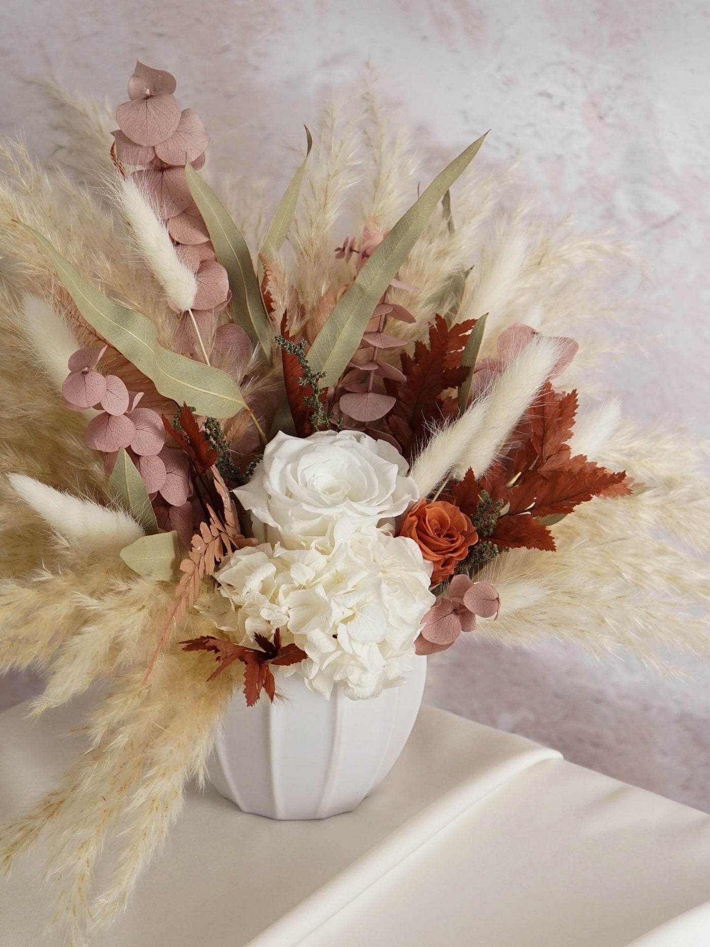 Blush And Sage Green Wedding Centerpiece