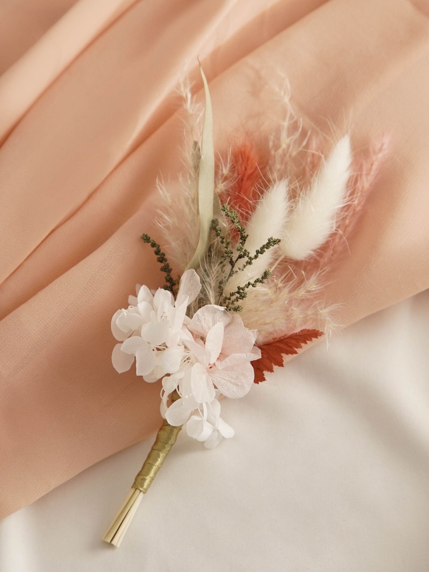 Blush And Sage Green Wedding Boutonniere