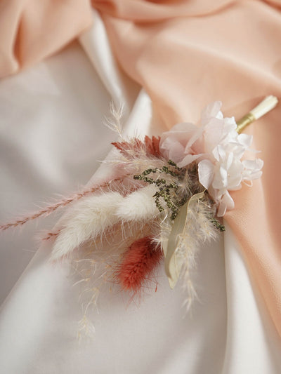 Blush And Sage Green Wedding Boutonniere