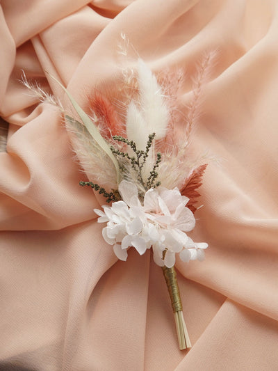 Blush And Sage Green Wedding Boutonniere