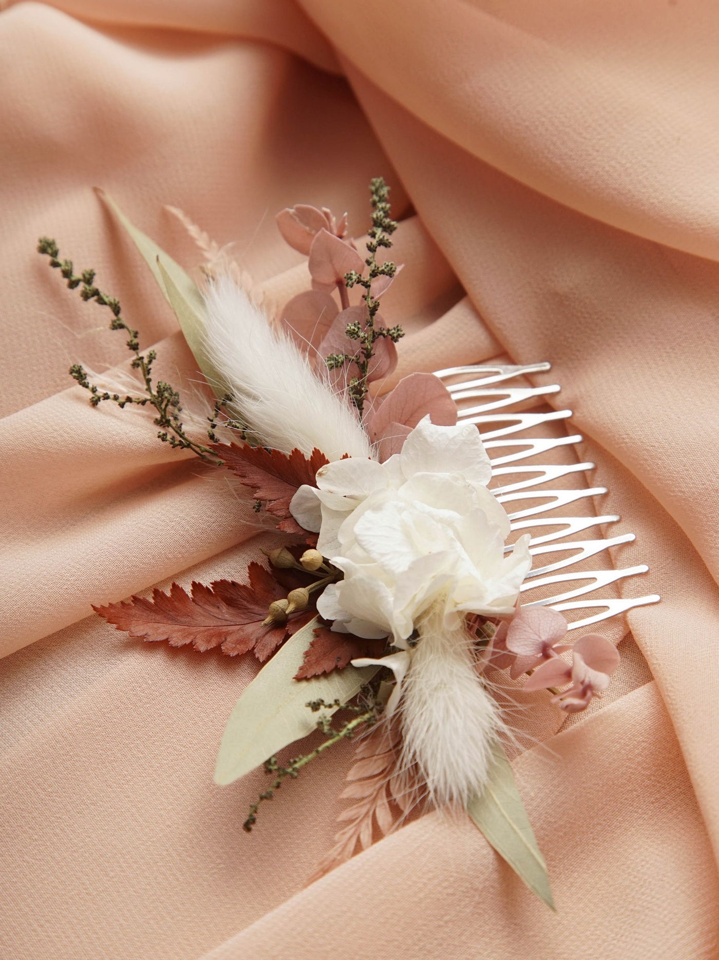 Blush And Sage Green Wedding Hair Comb