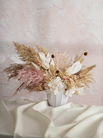 Light Pink And Rustic Boho Wedding Centerpiece