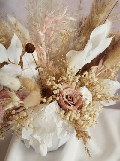 Light Pink And Rustic Boho Wedding Centerpiece