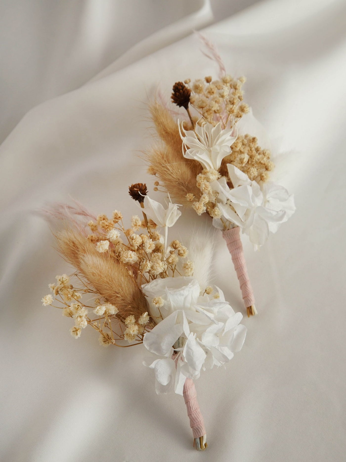 Light Pink And Rustic Wedding Boutonniere