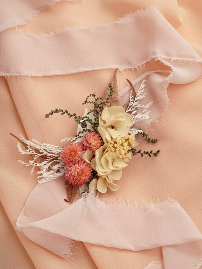 Blush And Coffee Wedding Wrist Corsage