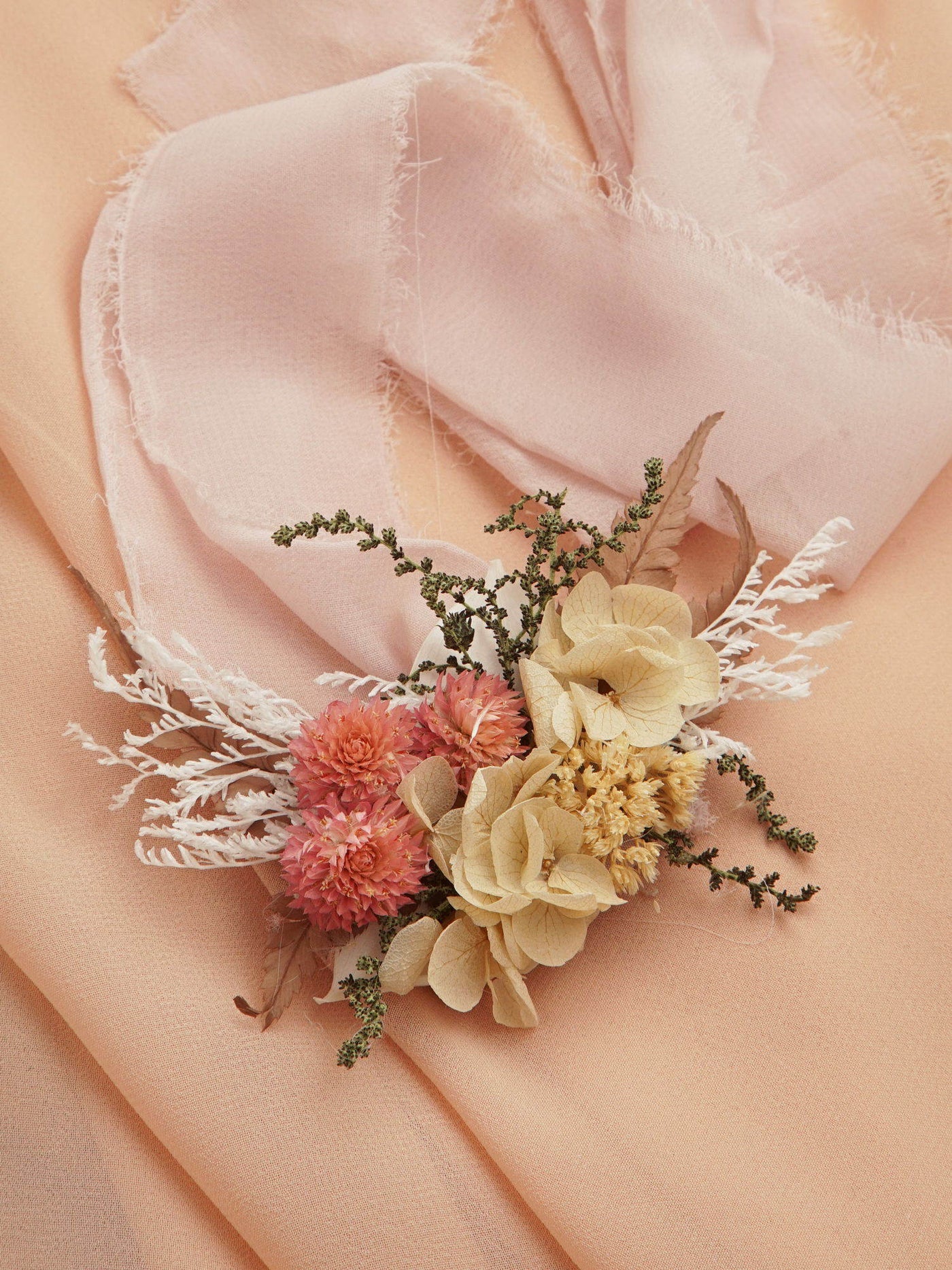 Blush And Coffee Wedding Wrist Corsage