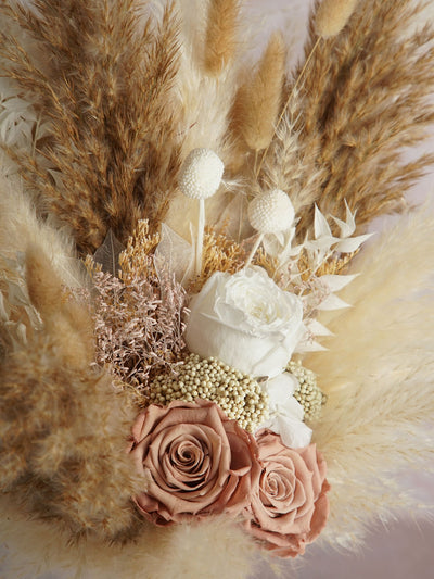 Blush And Natural Boho Bridal Bouquets