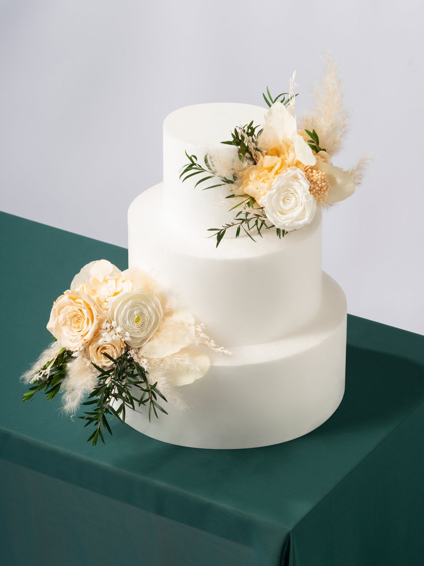 Cake Topper With Preserved Dusty Roses For Your Special Day