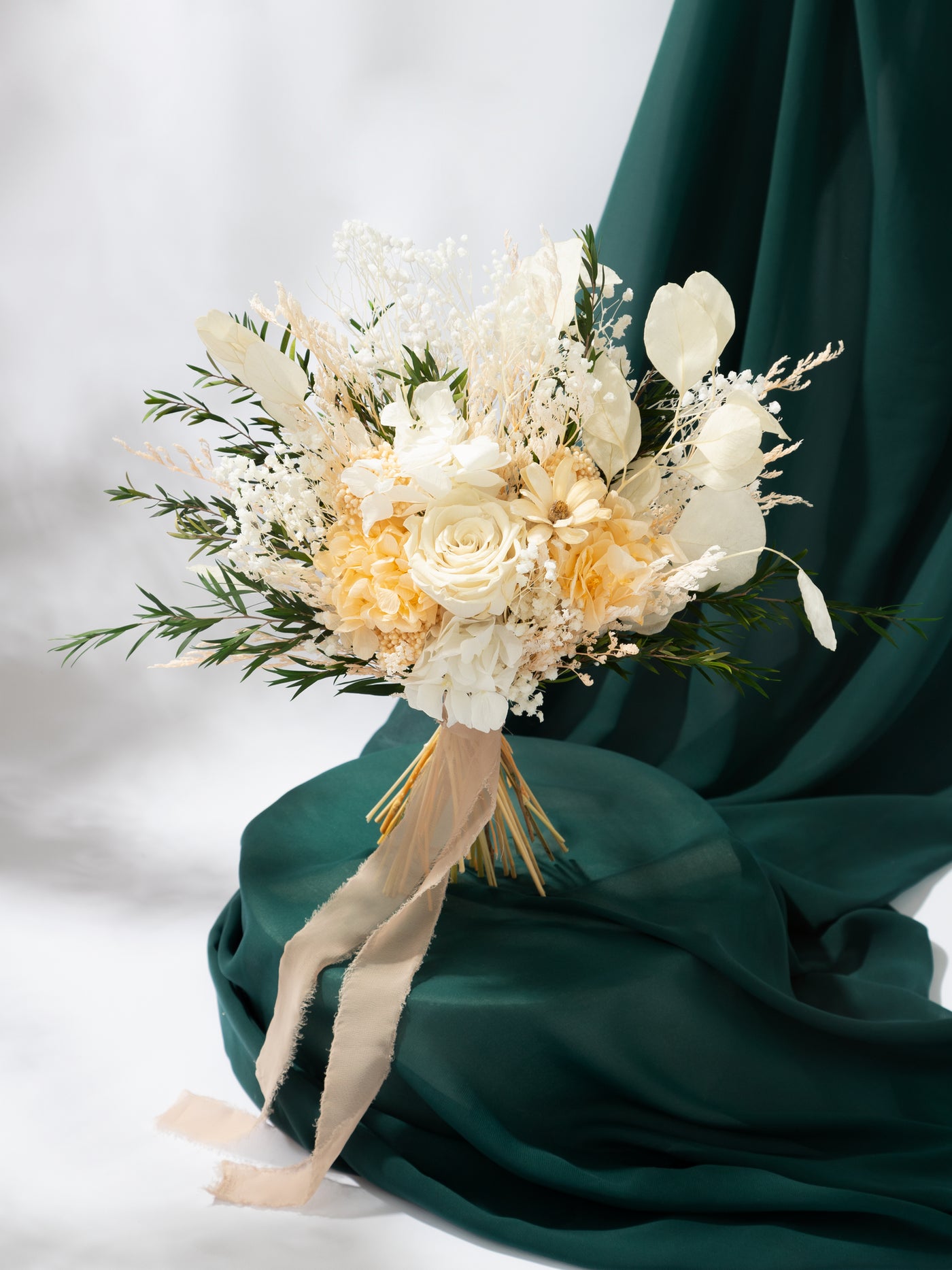 Bridesmaid Bouquet With Preserved Dusty Roses For Your Special Day