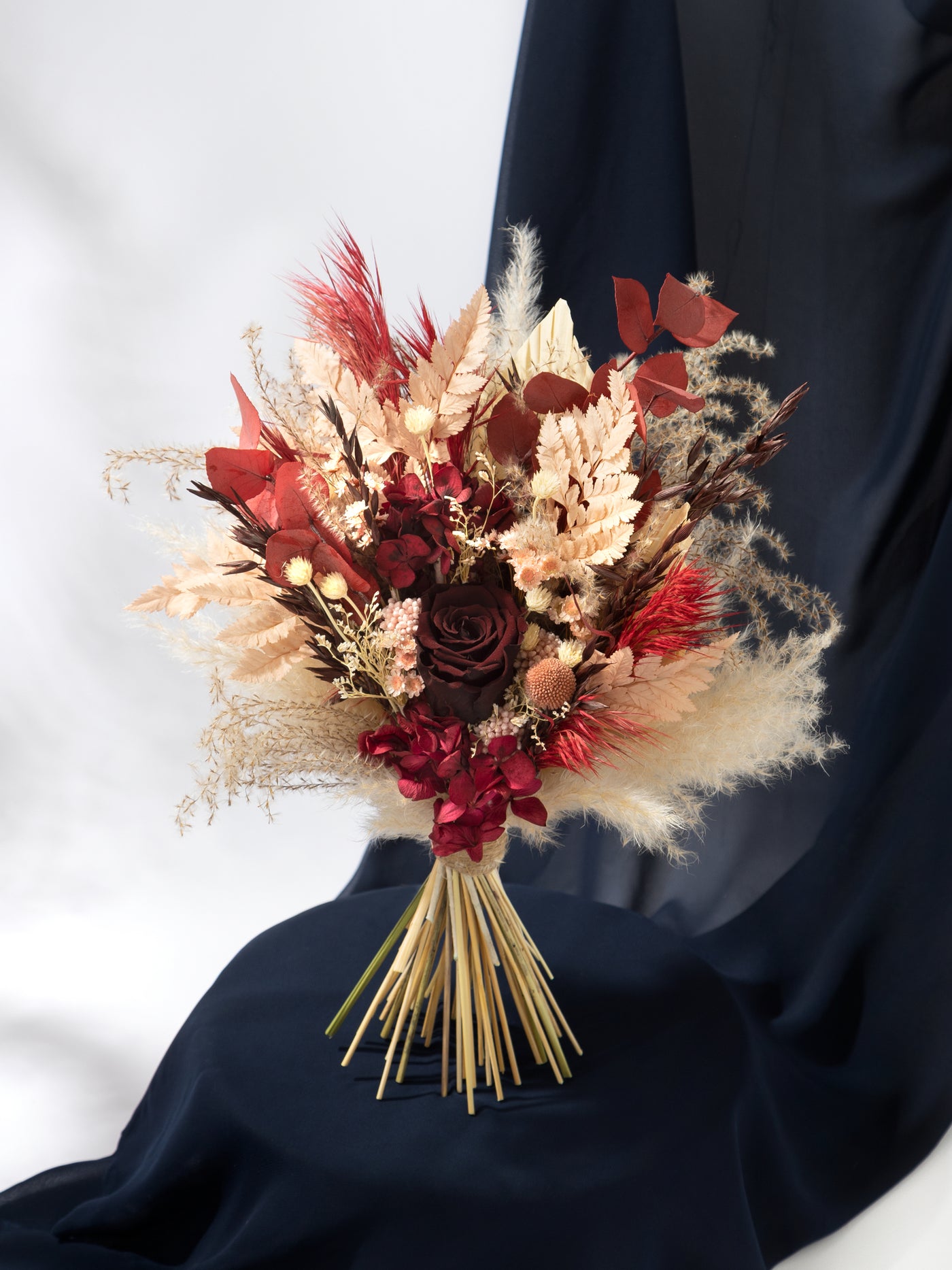 Bridesmaid Bouquet Burgundy With Dusty Rose For Your Special Day