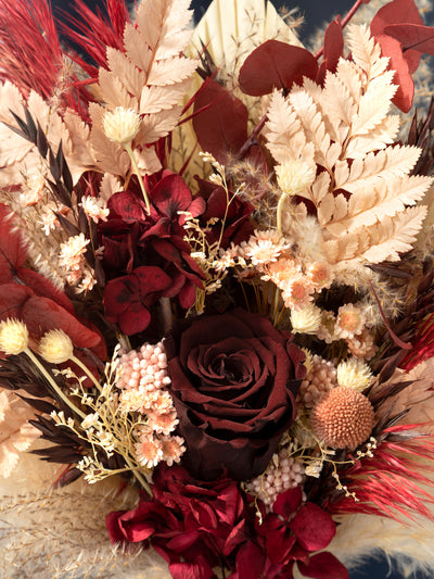 Bridesmaid Bouquet Burgundy With Dusty Rose For Your Special Day