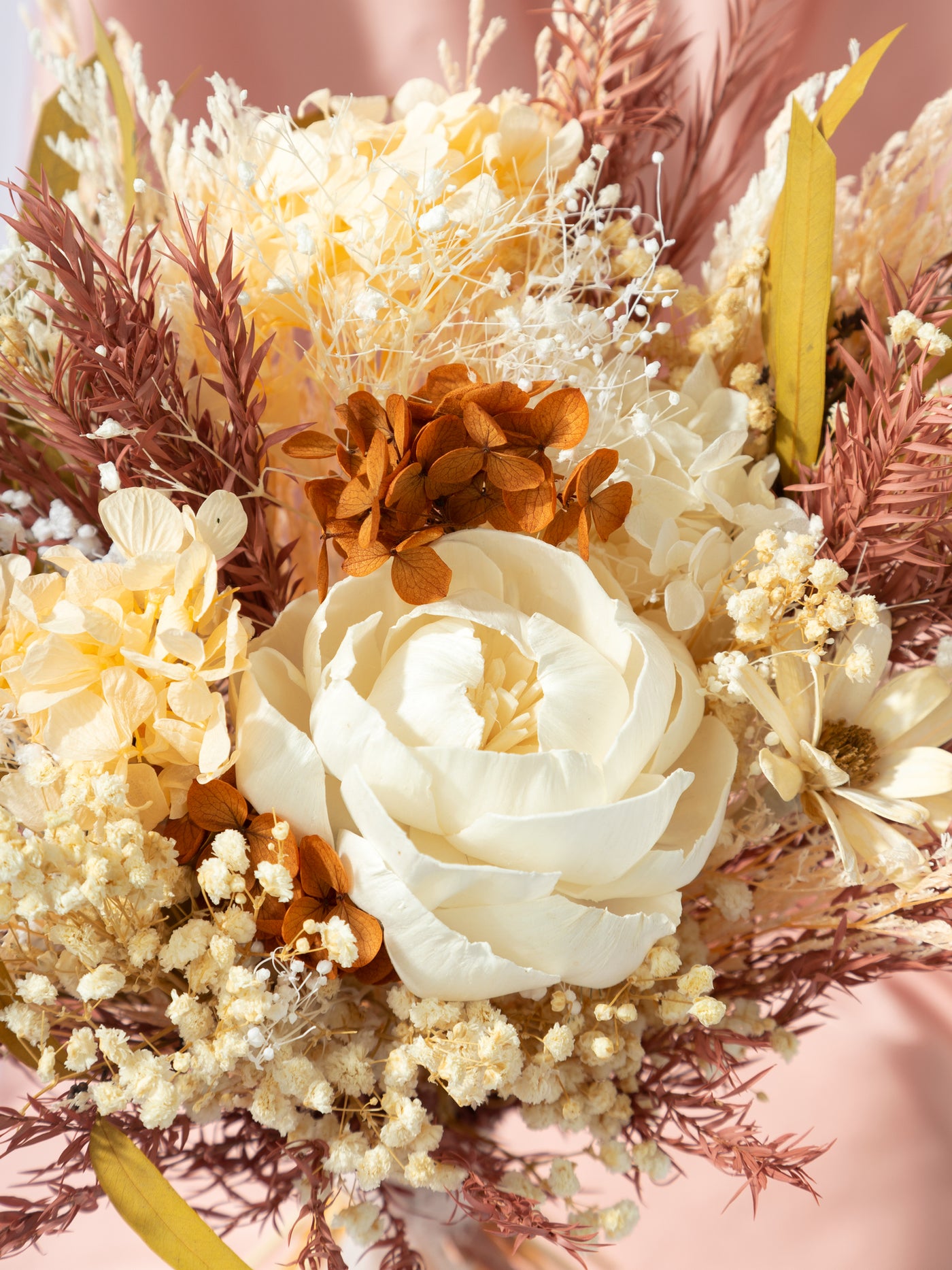 Bridesmaid Bouquet Cream With Dusty Roses For Your Wedding Day