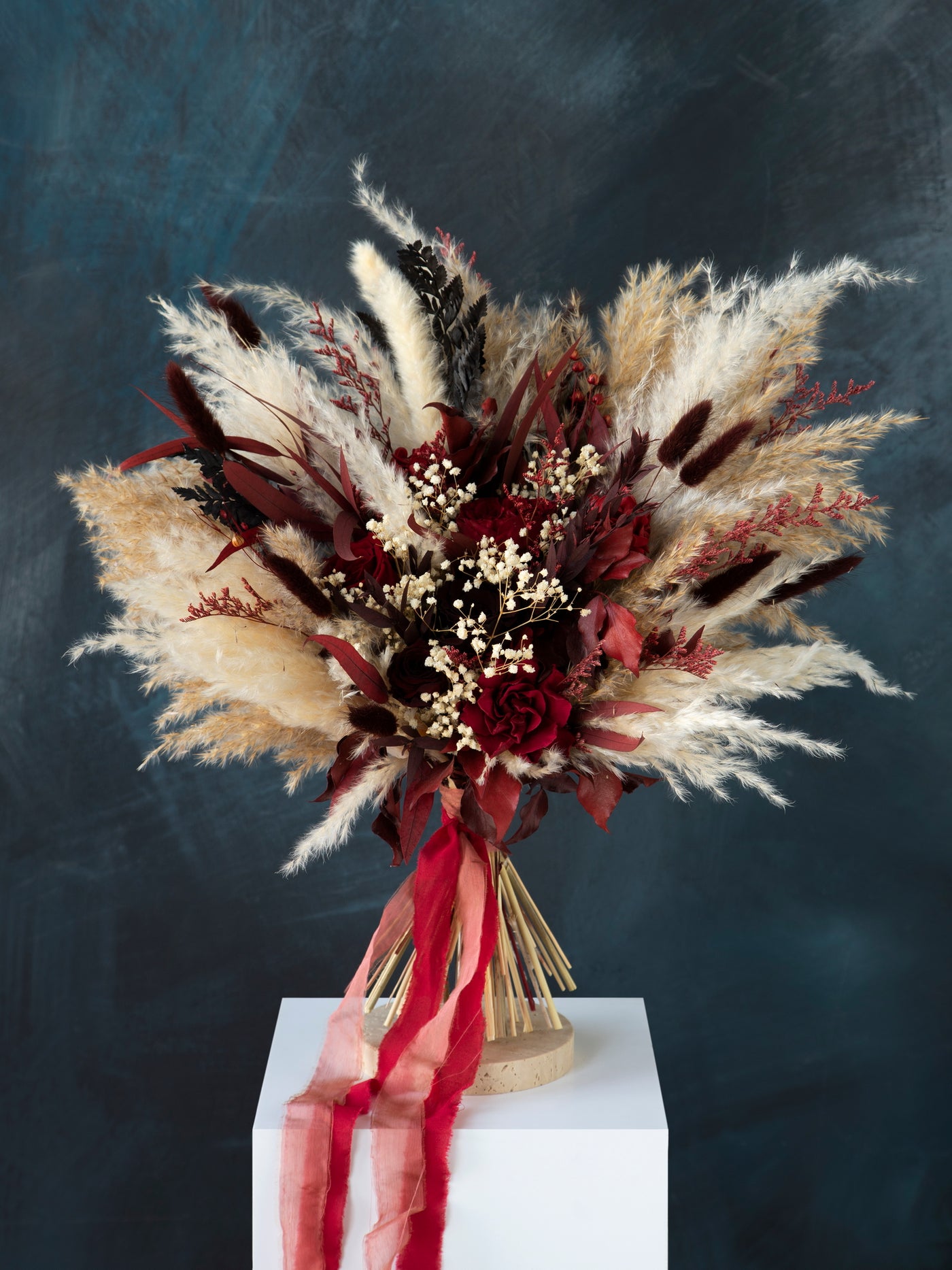 Marsala red bride bouquet