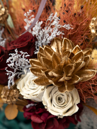 Bridal Bouquet With Gold Flowers