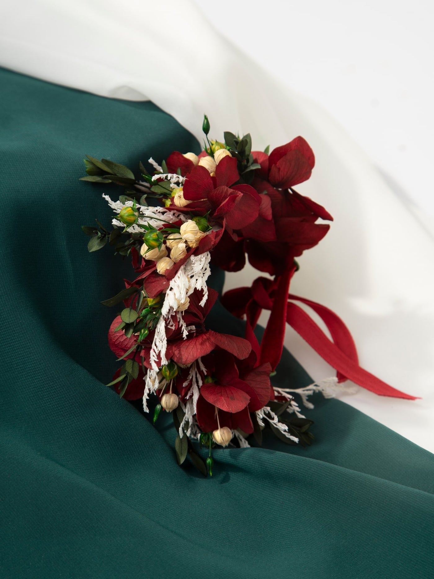 Wrist Corsage With Marsala Flowers For Your Wedding Day