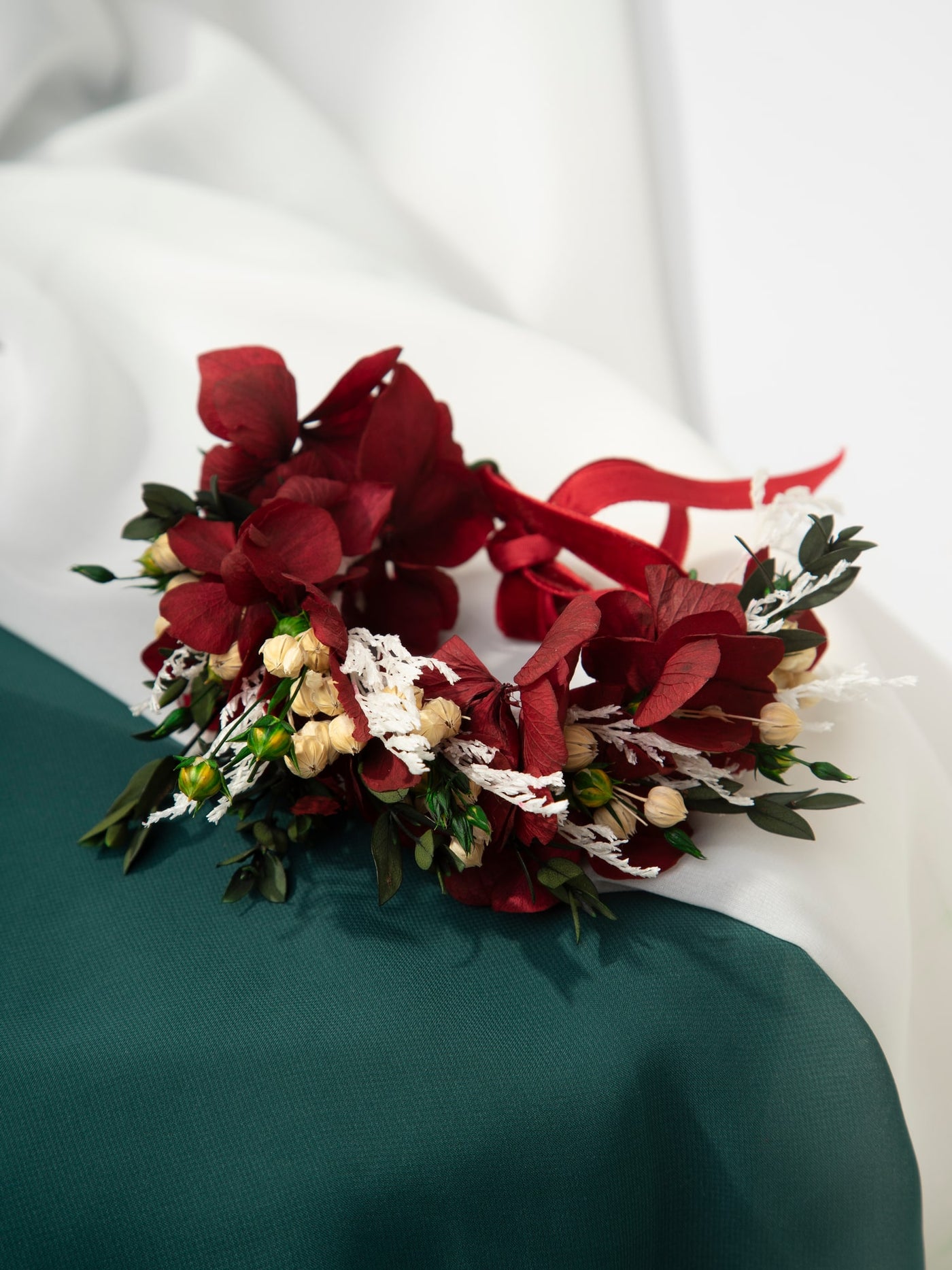 Wrist Corsage With Marsala Flowers For Your Wedding Day