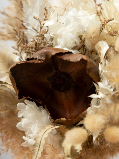 Bridesmaid Bouquet With Cream Rustic Flower Of Dried Wildflowers