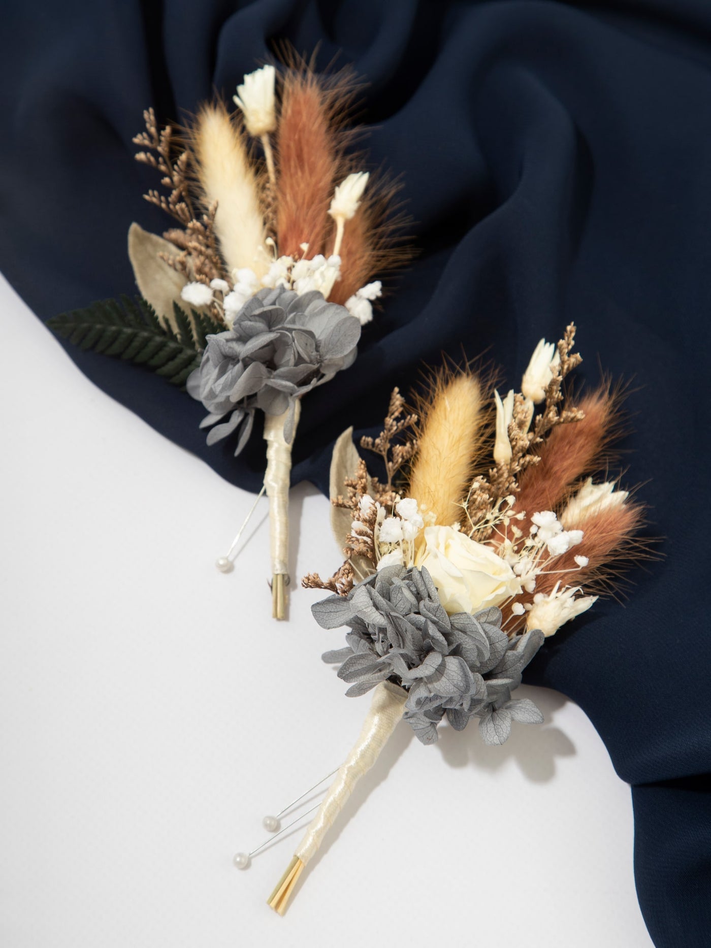 Boutonniere  With Navy Flowers