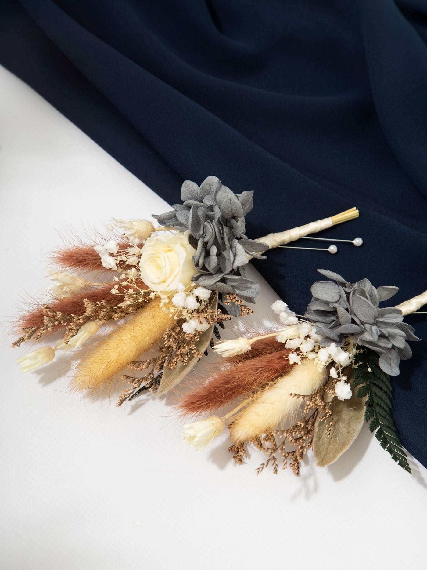 Boutonniere  With Navy Flowers