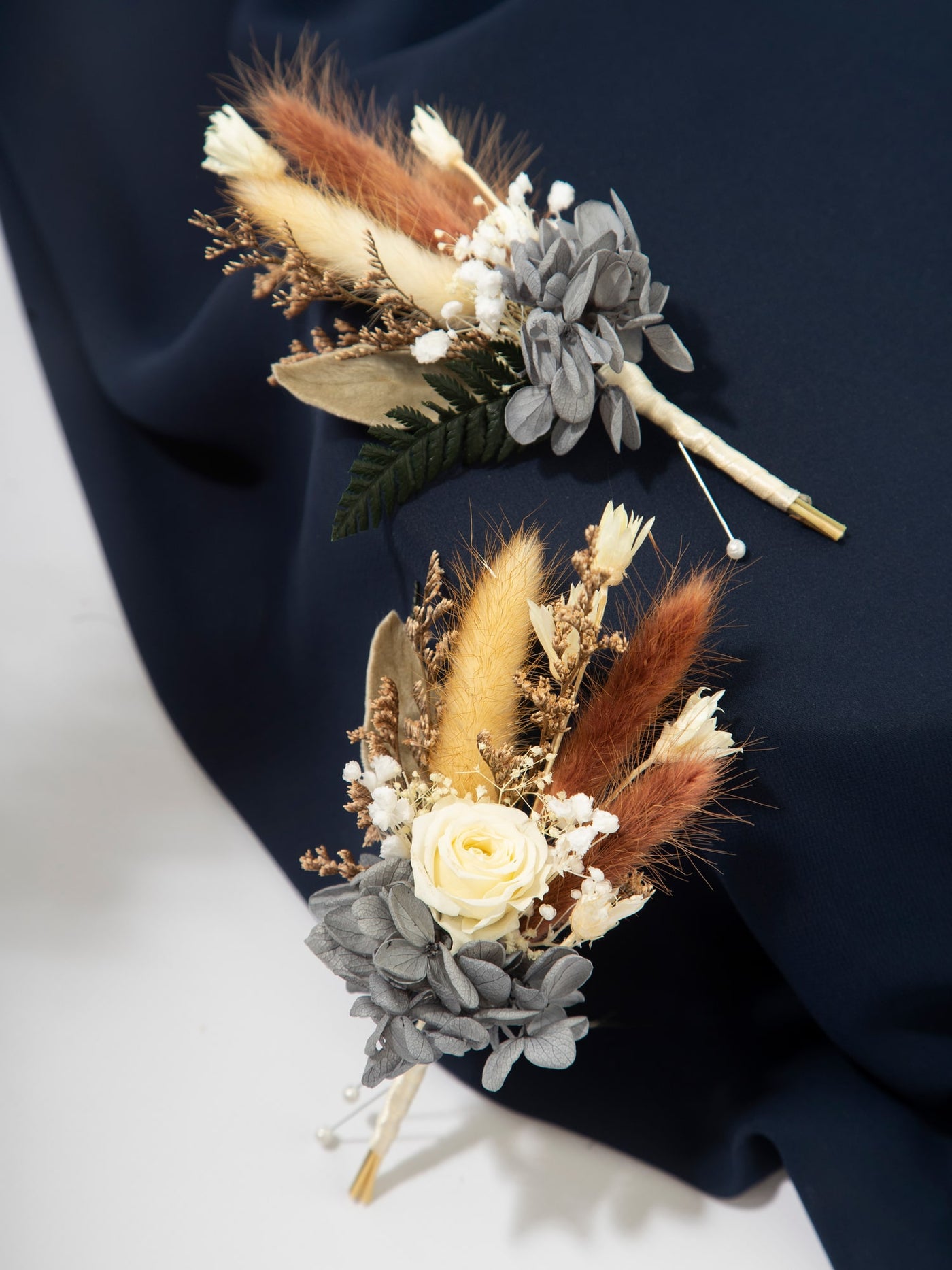 Boutonniere  With Navy Flowers