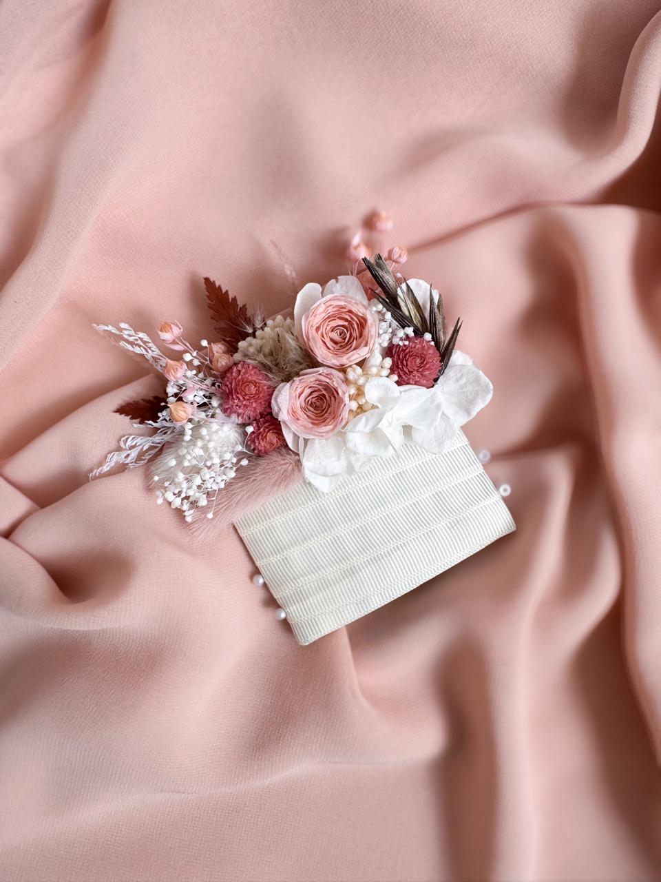 Pocket Boutonniere With Blush Pink Flowers