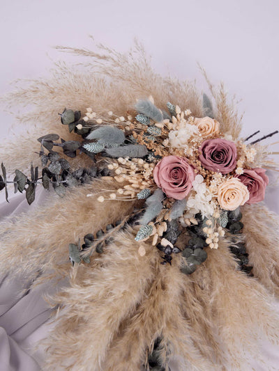 bridal bouquet 2 dusty rose navy