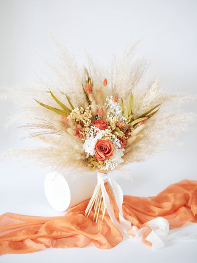 bridal bouquet 21 terracota beige