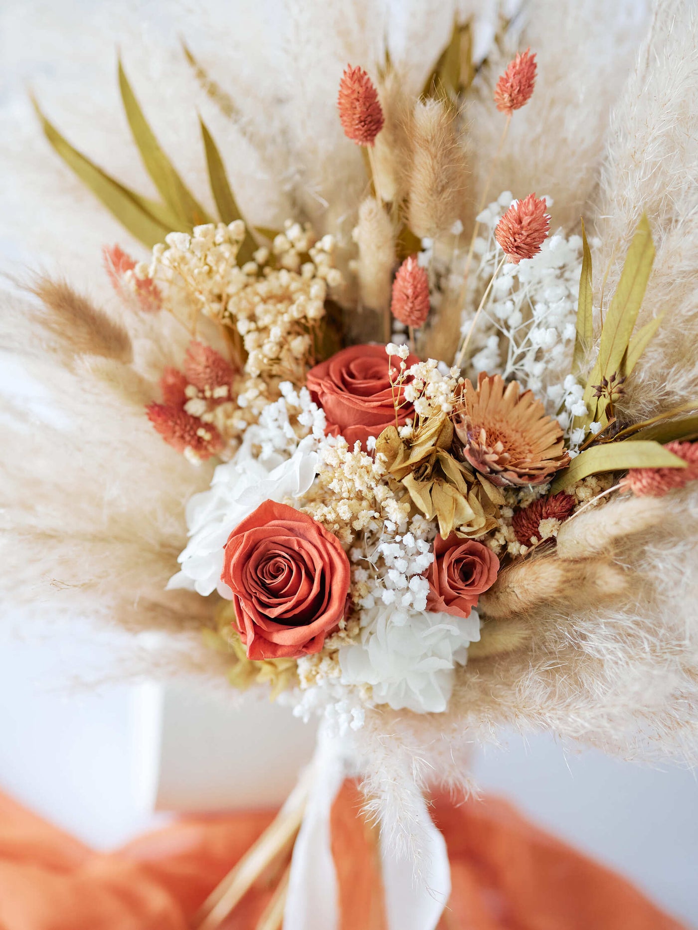 bridal bouquet 21 terracota beige