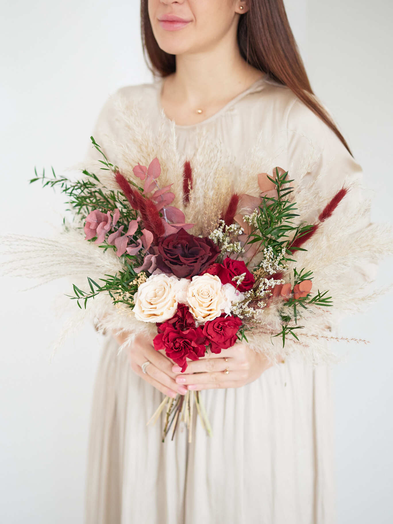 wedding bouquet in brides hands