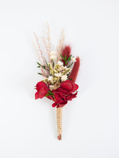 boutonniere on white background