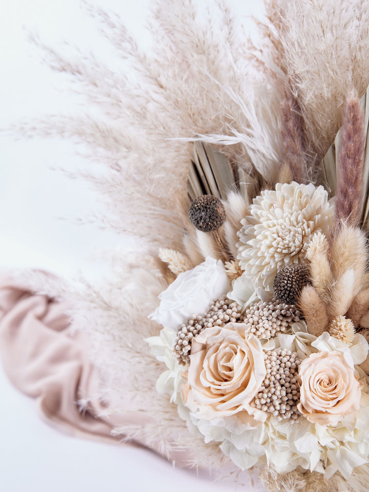 Dried bouquet of flowers for your wedding, Preserved flowers